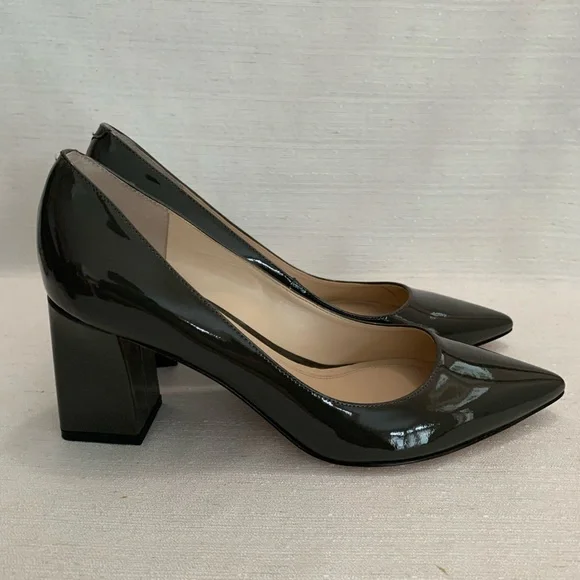 Marc Fisher | Shoes | Marc Fisher Ltd Dark Gray Patent  MARC FISHER LTD Dark Gray Patent Leather Dress Block Pumps Woman’s 8M main image 0